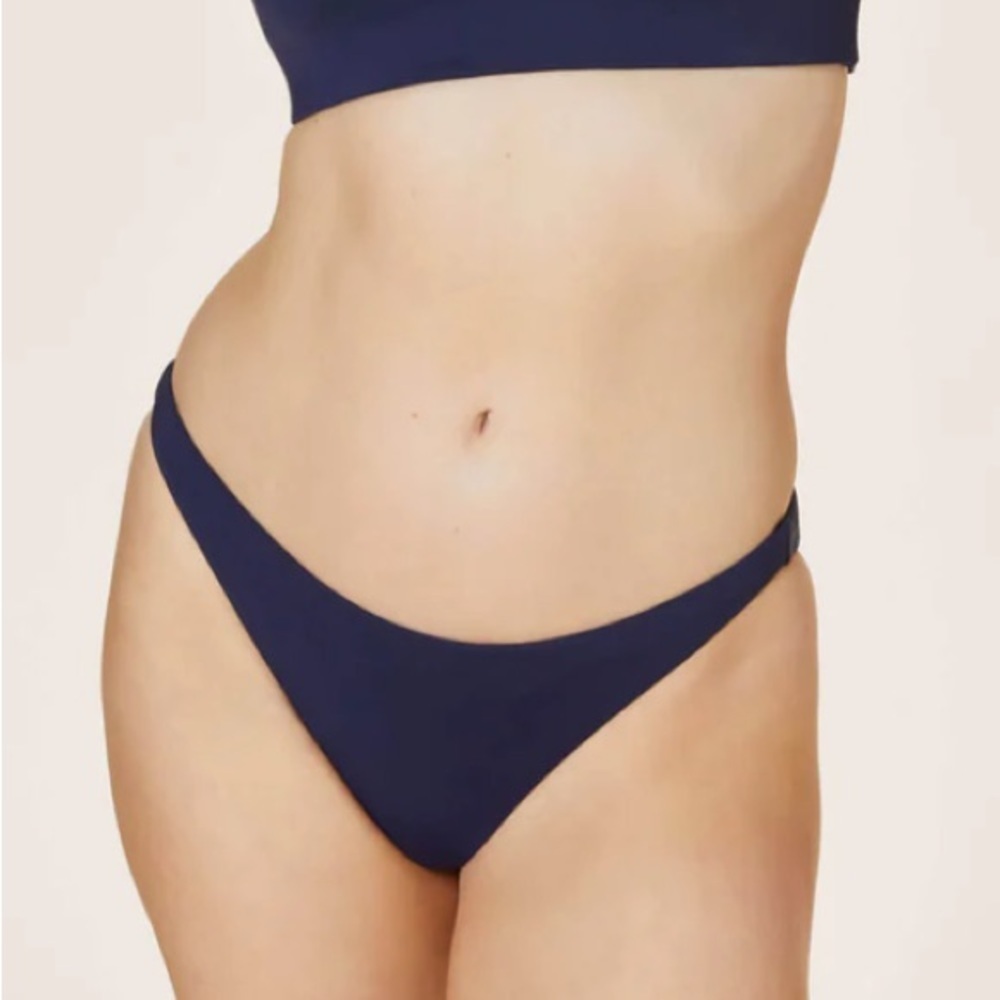 NWT Andie The Cheeky Bottom Bikini Bottoms Navy